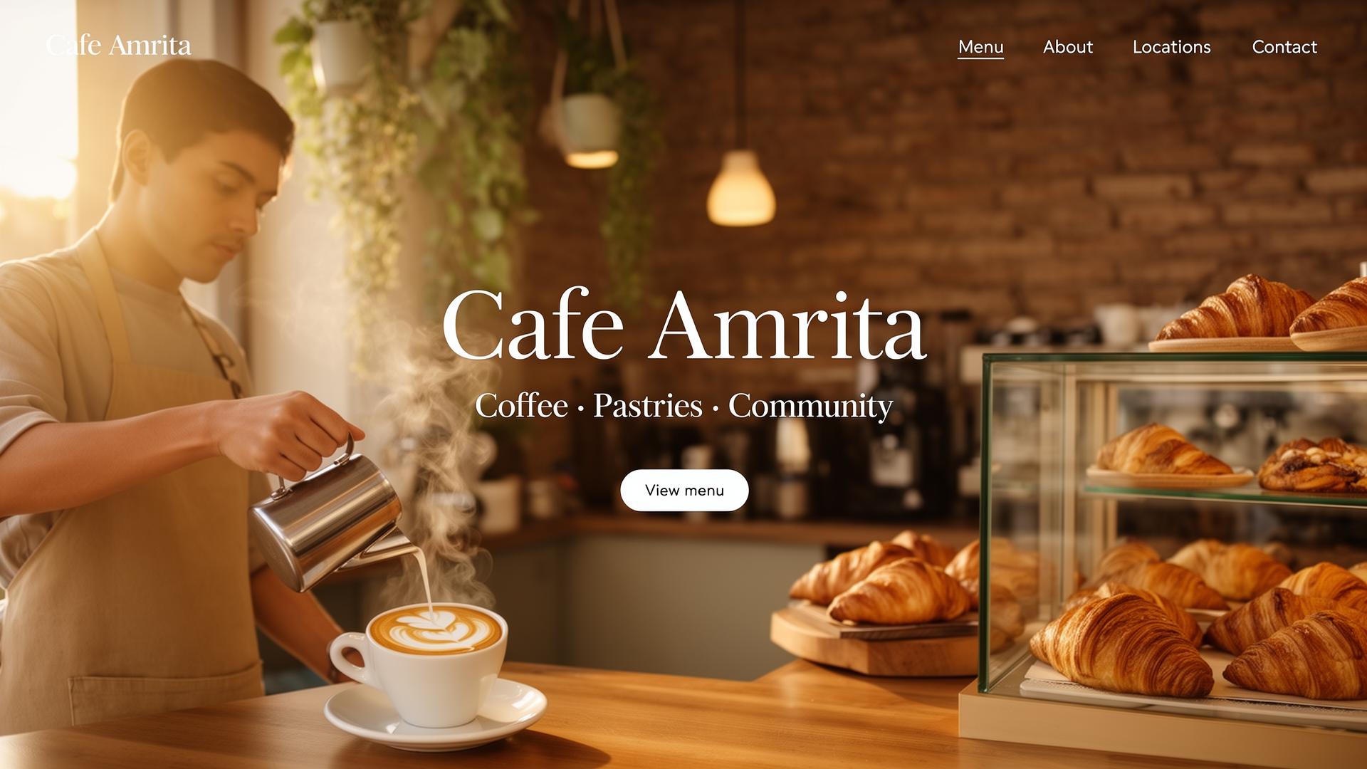 Cafe Amrita — new site we built
