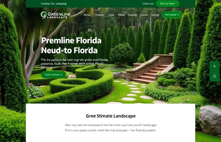 Landscaping website mockup